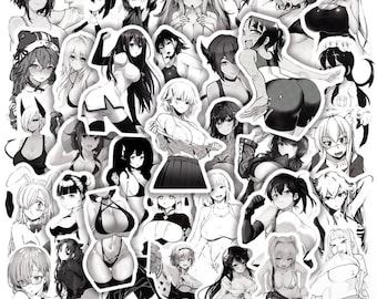 50 piece sticker set by Waifu | Anime | Sexy Anime Stickers | Booty stickers