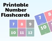 Preschool Numbers Flashcards, Learn to Count Printable Digital Download