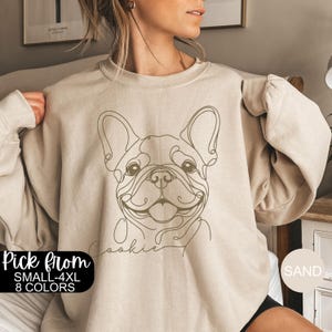 Personalized French Bulldog Sweatshirt Custom Names Frenchies Sweater Dog French Bulldog Owner Gift Frenchie Mom Gift For Frenchies Mama
