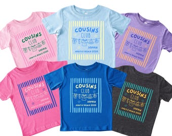 Cousin Club Shirts: Comfort Colors Matching Family Reunion Tshirts, Cousins Vacation Tees, Baby, Toddler, Youth, & Adult, New Cousin Shirts