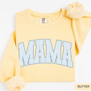 Sweat maman couleurs confort, cadeau fête des mères, joli pull maman, col rond maman vichy, cadeau nouvelle maman, cadeau baby shower, cadeau pour maman