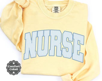Comfort Colors Nurse Shirt, New Graduate Nurse Gift,RN Shirt,Nursing School Long Sleeve Shirt, Future Nurse Graduation Gift,Registered Nurse