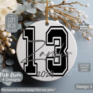 13 Year Old Ornament,Custom 13th Birthday Keepsake Christmas Ornament,Personalized 13th Birthday Gift For Officially Teenager Daughter