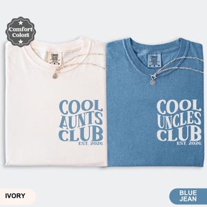 Chemise tante oncle, chemises tante et oncle assorties Chemise cool du club des tantes Chemise cool du club des oncles Nouveau faire-part tante oncle