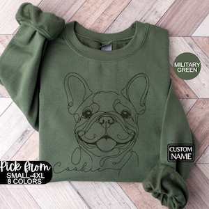 Custom French Bulldog Sweatshirt | Personalized Frenchie Crewneck | Dog Mom Sweater | Bulldog Shirt | Pet Lover Gift | Frenchie Sweatshirt