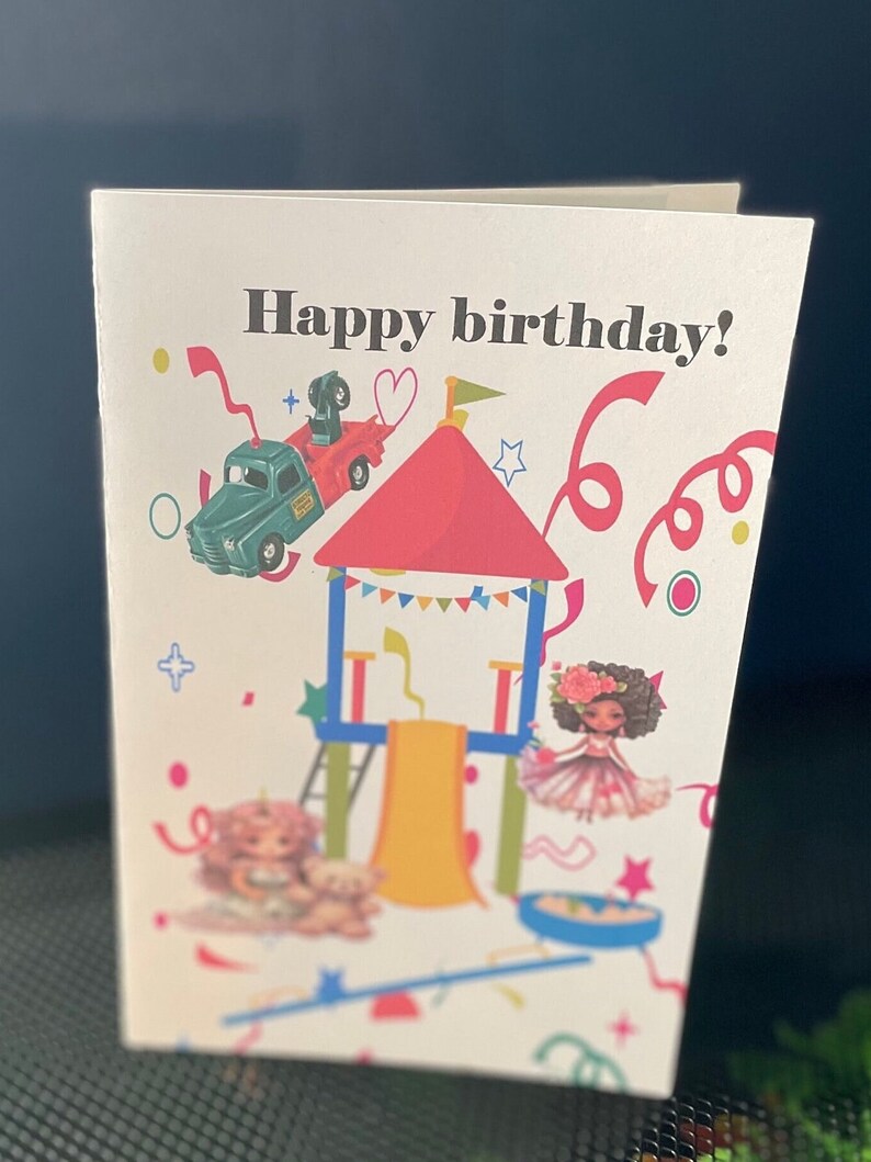 Customized Kids Happy Birthday Greeting Cards - Etsy