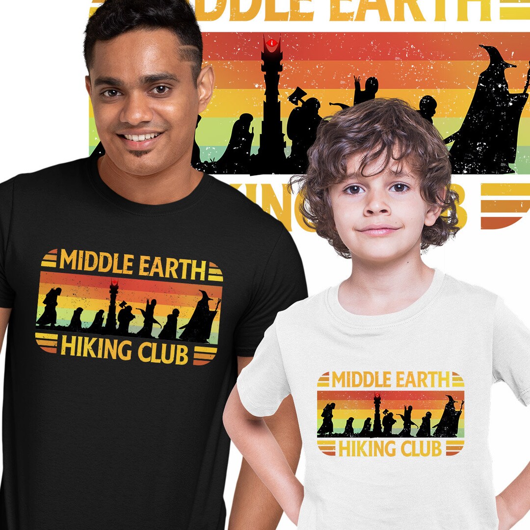 Middle Earth Hiking Club Frodo Gandaf Adult & Kids Funny Etsy