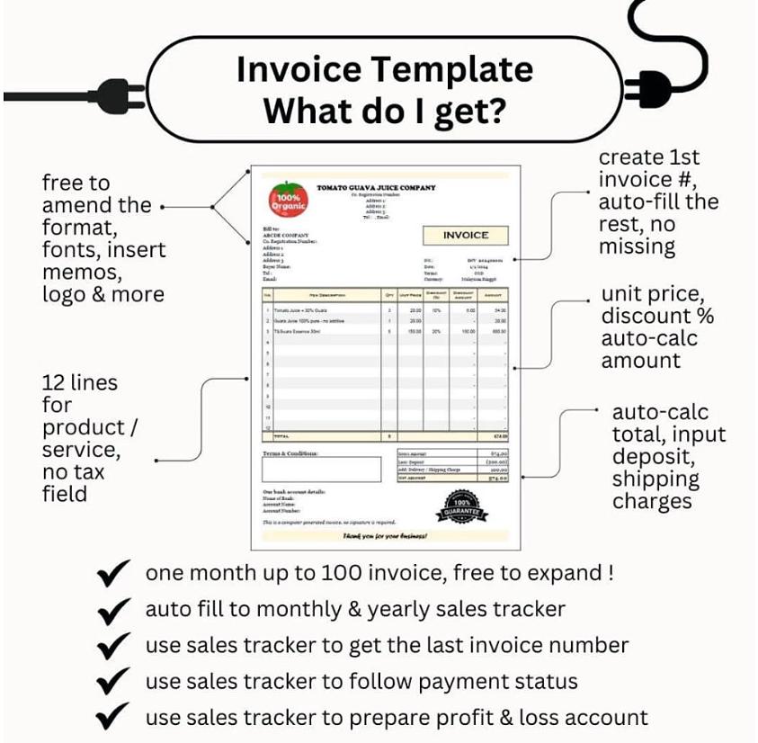 Invoice Quotation Invoice & Quotation Template Bundle – Easy to Use - Excel Templates - Etsy