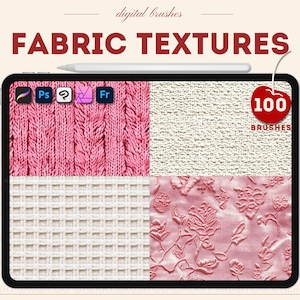 Procreate photoshop fabric brushes. Procreate fabric texture brush stamps. Photoshop silk, jeans fabric textures brushes. Clip studio paint