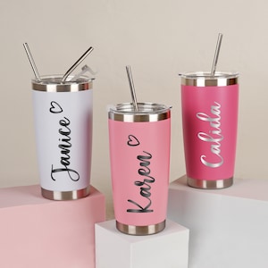 Bridesmaid gifts, Bridesmaid Proposal, Personalized 20oz Tumbler, Custom Wedding Cups, Metal Skinny Tumblers, Insulated Tumbler