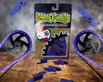 Cubrecadenas morado para bicicleta – Tapas de cadena a presión – Aptas para bicicletas infantiles, BMX, cruisers y eléctricas - Accesorio para bicicletas