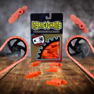 Bunte Fahrrad Ketten Abdeckung - Orange Snap-on Mod für BMX, Kinder, Cruiser & Ebikes von Insane Chains