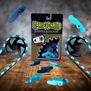 BMX Fahrradzubehör - Teal & Blue Snap-On Fahrradkettenabdeckungen - Upgrade für Kinder, Erwachsene, Cruiser und E-Bikes | Individuelles BMX Geschenk, Radsportbekleidung