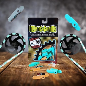 Snap-On Fahrradkette in Türkis & Chrom - Ein Upgrade für Kinder, Erwachsene, Cruiser und E-Bikes