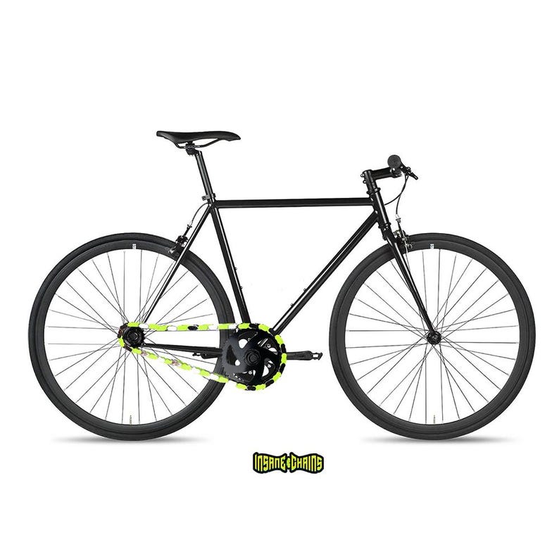Chrome Bright Green Snap-On Chain Caps, Stylish Bike Accessories, Fixed Gear Bike Chain Covers, Tool-Free Single Speed Chain Caps