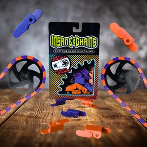 Fahrrad Kettenabdeckung in Lila & Orange: fettfreies BMX-Upgrade