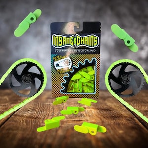 Bunte Kettenabdeckung fürs Fahrrad - Knallgrün Snap-on Mod für BMX, Kids, Cruisers & Ebikes by Insane Chains