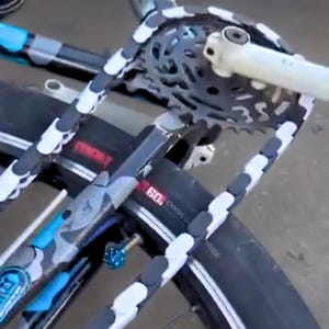 White and Black Bike Chain Cover - Grease Protection & Custom Bike Accessory - Fits Kids Bikes, BMX, Cruisers and E-bikes image 7