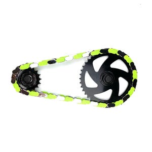 Chrome Bright Green Snap-On Chain Caps, Stylish Bike Accessories, Fixed Gear Bike Chain Covers, Tool-Free Single Speed Chain Caps