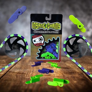 Hellgrün & Lila Fahrradketten-Schutzhülle: Snap-On Kids, Beach Cruiser, E-Bike und BMX Upgrade