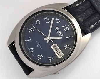 Reloj de pulsera automático Seiko para hombre, en perfecto estado, fabricado en Japón.