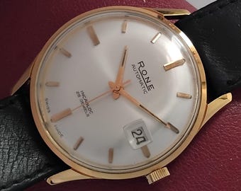 25 Jewels Swiss Made Rone Men's vintage automatic Men's watch