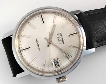 17 Jewels Swiss Made Corvette Men's vintage wind up Men's watch