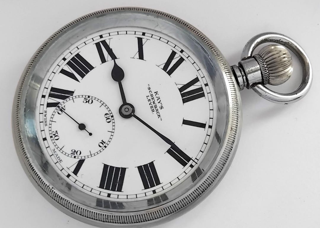 Mens Watches Kay Jewelers Pocket Watch Swiss Made Kays Screw Back