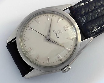 Rare Mens Vintage CYMA Le Locle Louis XV Swiss Made Quartz