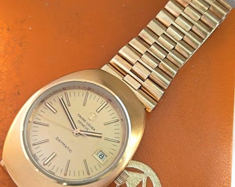 27 Jewels Swiss Made Favre Leuba daymatic  Men's vintage automatic Men's watch