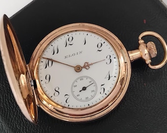 ウォルサム 懐中時計 エルジン 長方形ケース 18K ゴールドフィルド