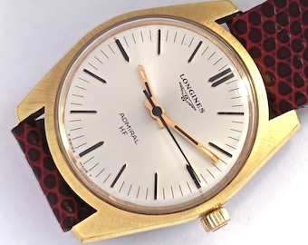 17 Jewels Longines Admiral HF Swiss made  Men's wind up Vintage watch.