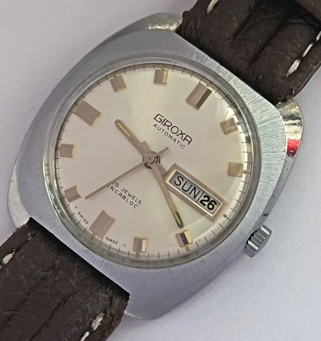 25 Jewels Swiss Made Giroxa Men's Vintage Automatic Men's Watch - Etsy