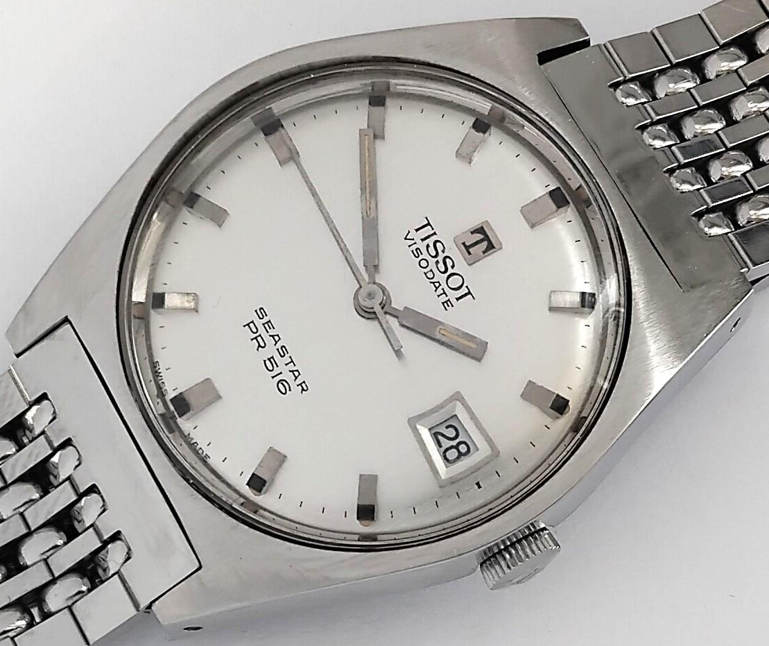 17 Jewels Swiss Made Tissot Visodate Seastar PR516 Vintage Men's