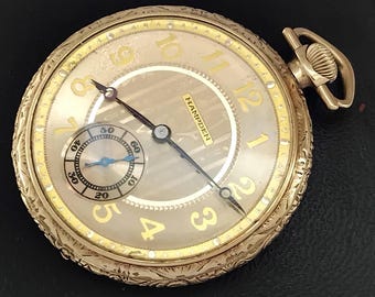 Made in USA Hampden wind up Pocket Men's Watch very rare