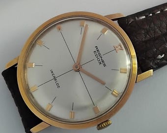 17 juwelen Swiss made Regines Edox opwindbaar herenpolshorloge, nieuwstaat