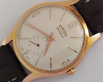 Swiss Made Roamer Geneve Wind Up Watch: Rare Dial, New Leather Strap