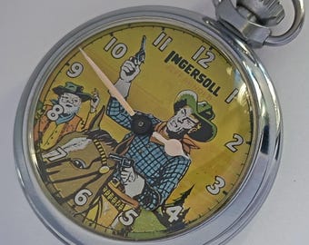 Vintage Ingersoll Jeff Arnold Pocket Watch: Dan Dare Men's Wind-Up