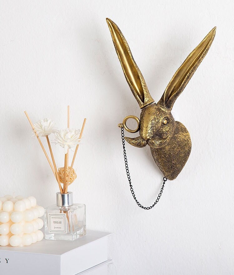 Bronze Animal Wall Sculptures, Dear Bear Mouse Rabbit Fox Wall Art
