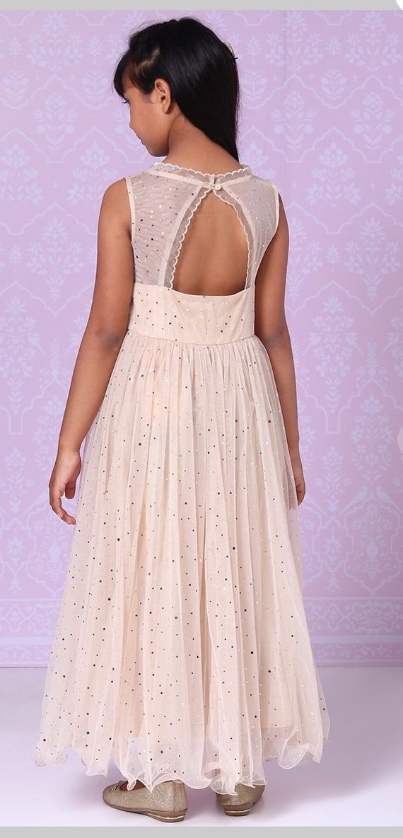 Buy BIBA Beige Nylon Girls A line Gown Size 7 Yrs Online in India Etsy