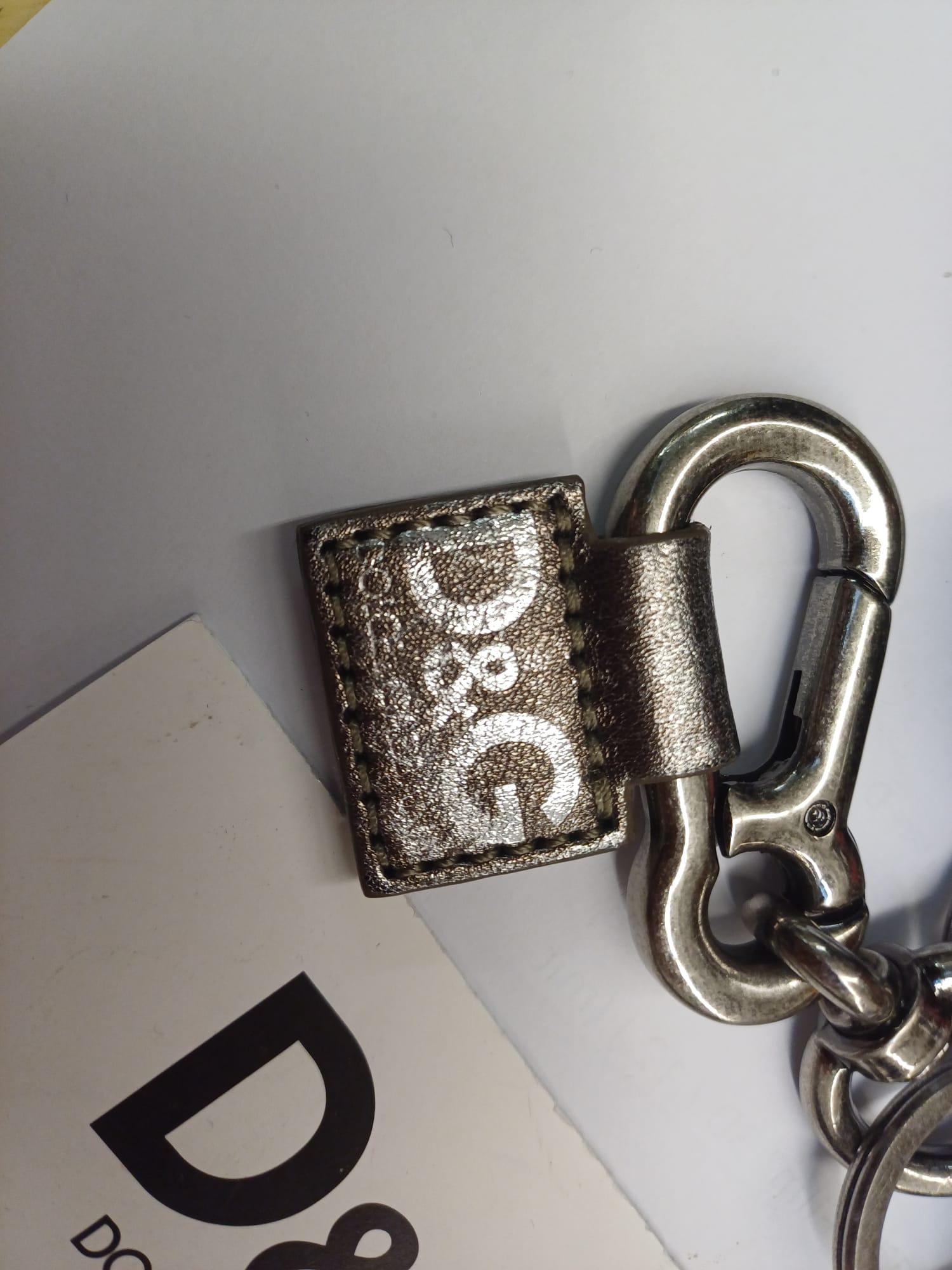 Dolce Gabbana Leather & Metal Keychain – HOME CAR BIKE – Original