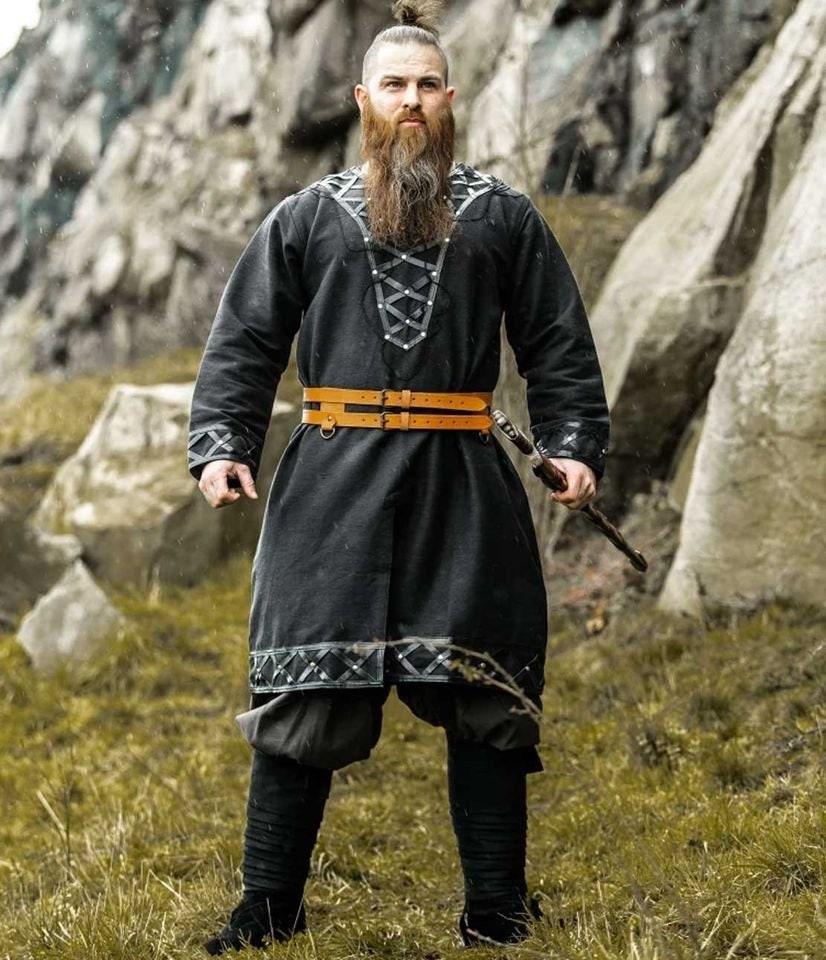 Viking Leather Tunic, Norse Dane Shirt, Men's Choose Your Size /P