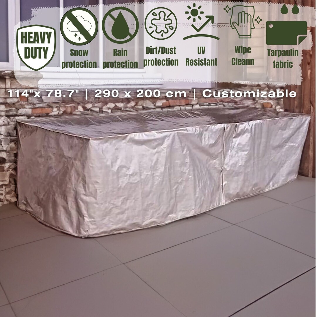 Furniture Sofa Set Cover in Gray Tent Tarpaulin Fabric 200 Cm Etsy
