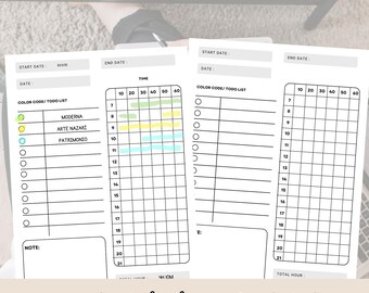 Printable 10-Minute Academic Planner for Students, Daily Study Organizer, Time Planning and Schoolwork