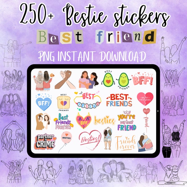 Best friends png bundle, Friendship day, Besties png, Bestie squad png, Friends forever png, bff png, Best friends png, Friendly hug png