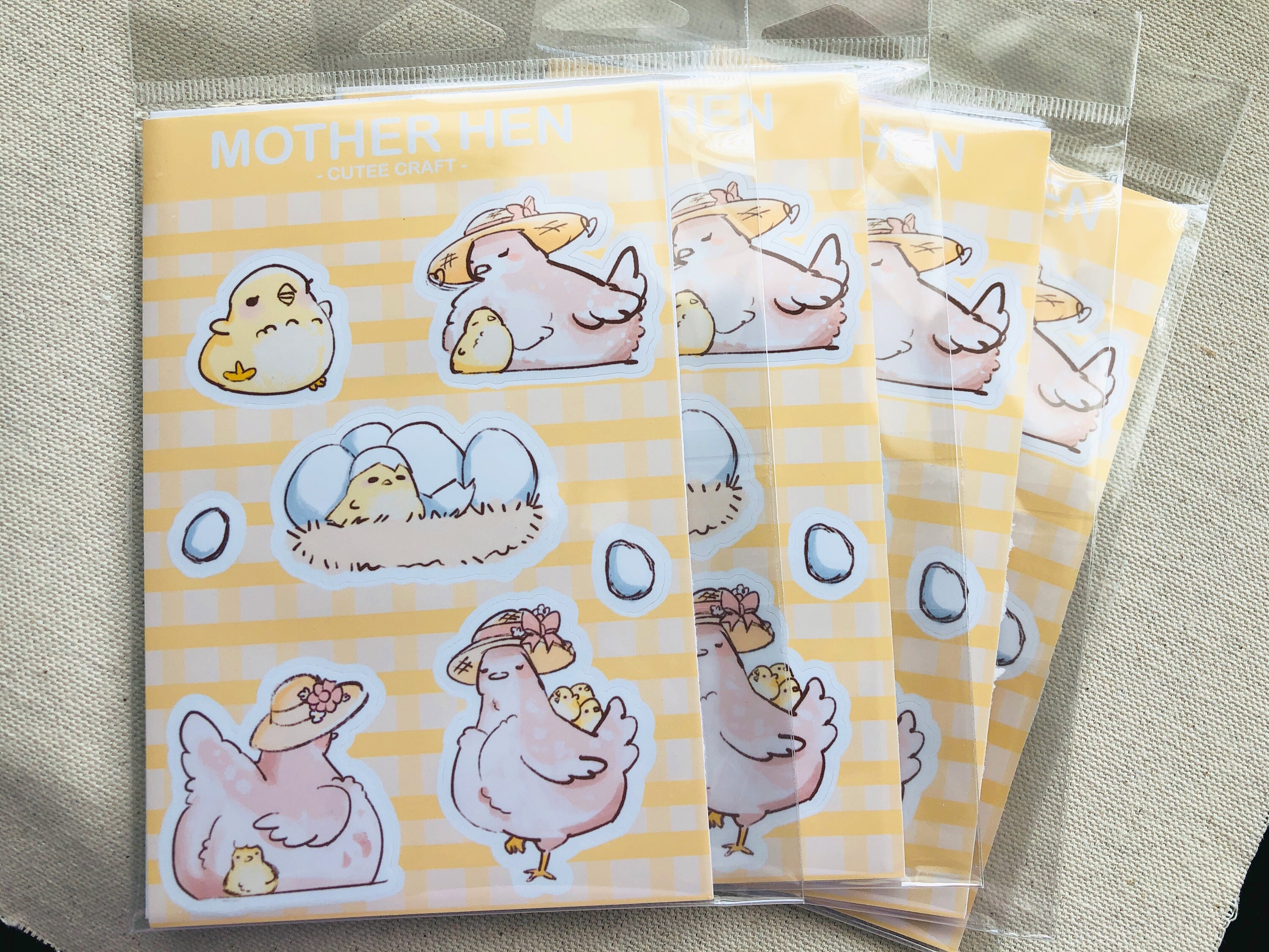 Mother Hen With Chicks Sticker Sheet - Etsy