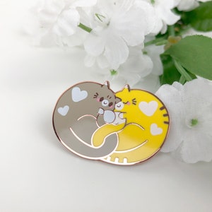 Cuddle Cats Enamel Pin