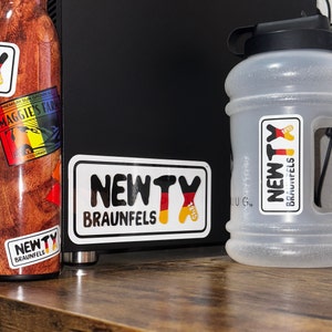 New Braunfels, TX Vinyl Sticker (Small, Medium, Large)