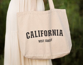 California Tote Bag, Summer tote bag, Trendy tote bag, Aesthetic tote bag, California gifts, Beach tote bags, Reusable tote bag