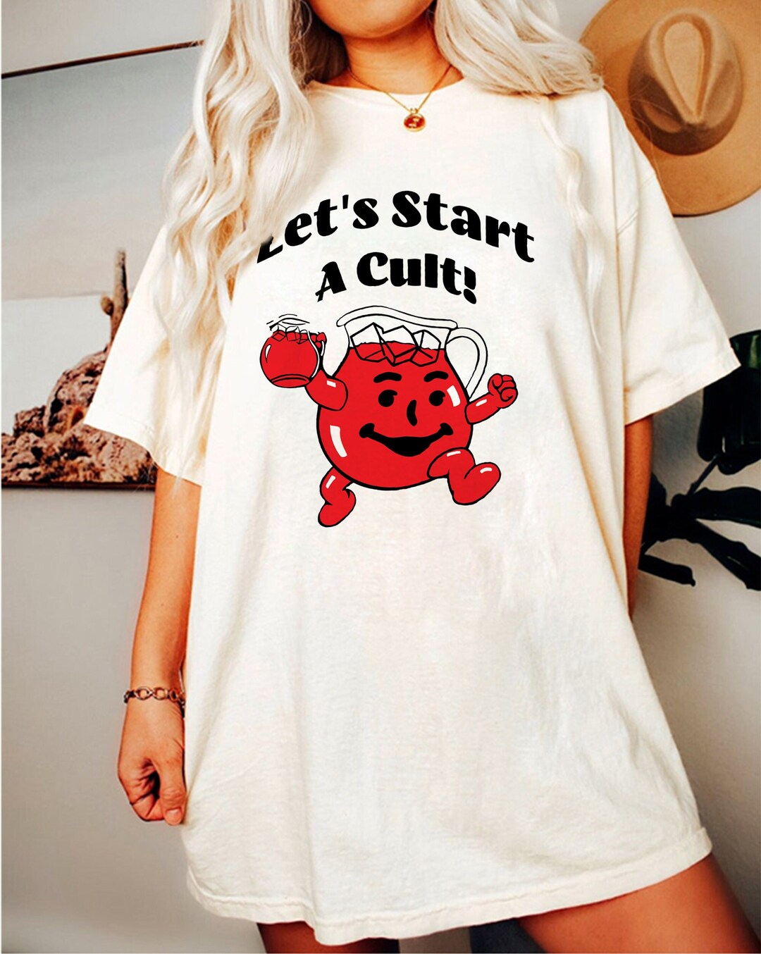 Retro Kool Aid Tee Let's Start a Cult Shirtgraphic Tees,90s Vintage T